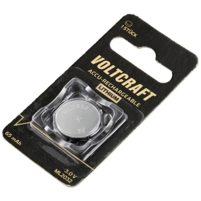 Afbeelding van VOLTCRAFT Oplaadbare knoopcel ML2032 Lithium 65 mAh 3 V 1 stuk(s)