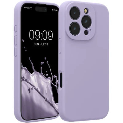 Afbeelding van kwmobile telefoonhoesje geschikt voor Apple iPhone 16 Pro TPU backcover met siliconen coating Smartphone case in lavendel
