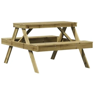 Afbeelding van Picknicktafel 105x134x75 cm geïmpregneerd grenenhout