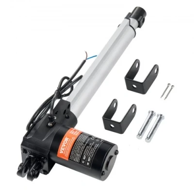 Afbeelding van VEVOR 6000N Lineaire actuator DC 12V Aandrijving IP44 Elektrische motor 250 mm Slaglengte Geluidsniveau ≤ 50 dB deuropener 5 mm/s Rijsnelheid technologie Aanpassing