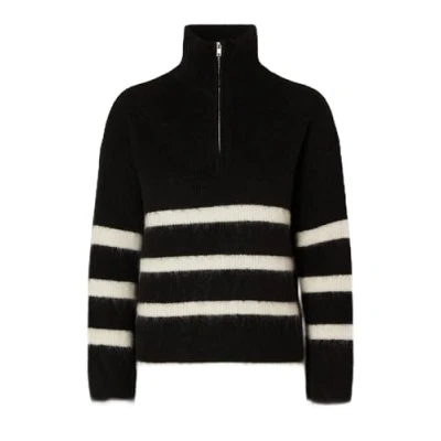 Afbeelding van Selected Femme Slfmaline LS HALF ZIP NOOS Trui, Dames, Maat: 34, Black