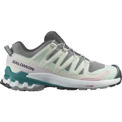 Afbeelding van Salomon XA PRO 3D V9 Trail hardloopschoenen, Dames, Maat: 42, Gull/white/bleached aqua Textiel/ synthetisch