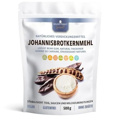 Afbeelding van GOLDEN PEANUT Johannesbroodpitmeel 500 g natuurlijk verdikkingsmiddel, veganistisch eivervanger, glutenvrij zetmeel, bakken en koken