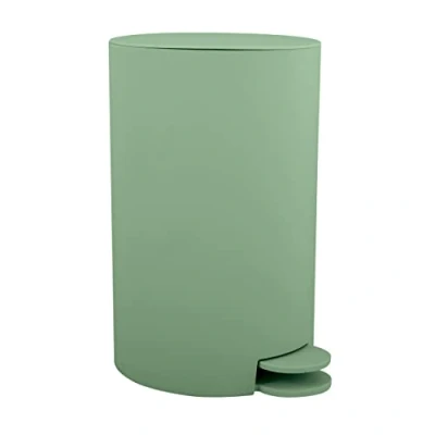 Afbeelding van MSV kleine pedaalemmer kunststof groen 3L 15 x 27 cm Badkamer/toilet Pedaalemmers