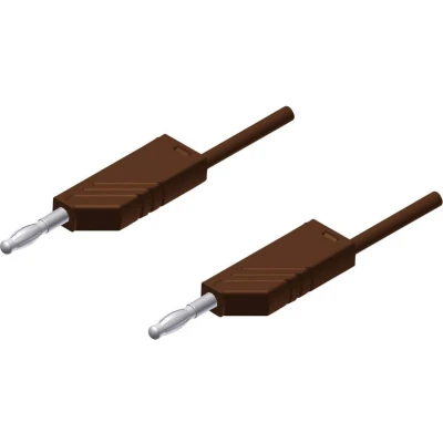 Afbeelding van SKS Hirschmann MLN 25/2,5 BR Meetsnoer [Banaanstekker 4 mm Banaanstekker mm] 25.00 cm Bruin 1 stuk(s)