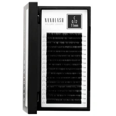 Afbeelding van wimpers voor wimperextensions Nanolash professionele verlenging, valse (0.12 C, 11mm)