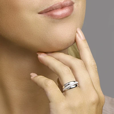 Afbeelding van Trendjuwelier huiscollectie Ring Diamant 0.47ct H SI Witgoud