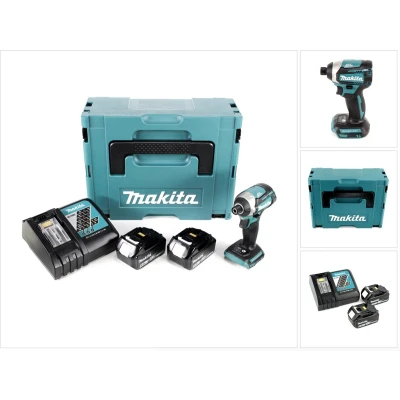 Afbeelding van Makita DTD 154 RTJ accu slagmoersleutel 18V 1/4&quot; 175Nm borstelloos + 2x oplaadbare 5.0Ah lader Makpac