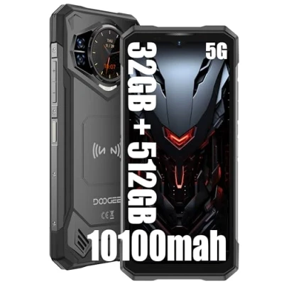 Afbeelding van DOOGEE S200 X 5G mobiele telefoons, 32GB + 512GB, accu 10100mAh/33W, Rugged 4G Smartphone, 100MP 20MP (Vision Nocturne) 20 MP onverwoestbare telefoon, Android 14 6,72 inch AMOLED FHD+, NFC zwart