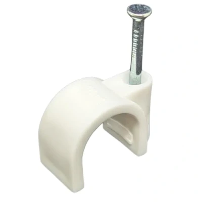 Afbeelding van Lumonic 100x spijkerklem 14mm voor kabel wit kabelklem met 30mm spijker bijv. wandmontage kabelklemmen verschillende maten 4