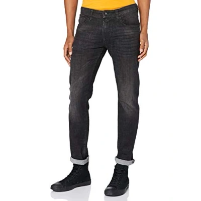 Afbeelding van TOM TAILOR Denim Mannen Slim Piers Soft Stretch Jeans 1020743, 10264 Dark Stone Black Denim, 31W / 34L