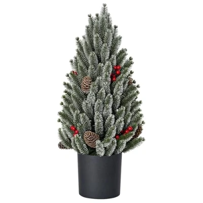 Afbeelding van HOMCOM Kunstkerstboom voor op tafel met kunstsneeuw look 830 383