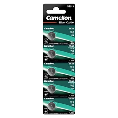 Afbeelding van Camelion SR43 / SG12 zilveroxide knoopcel 1.55 volt 5 stuks