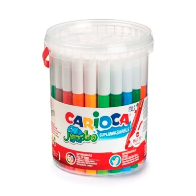 Afbeelding van Viltstiften Carioca Jumbo maxi set à 50 kleuren