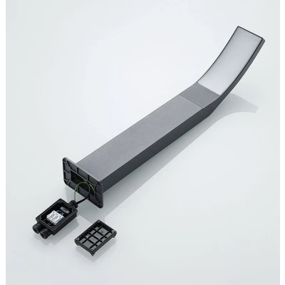 Afbeelding van Lindby LED buitenlamp 1licht drukgegoten aluminium, polycarbonaat H: 60 cm antraciet (RAL 7016), opaalwit Inclusief lichtbron