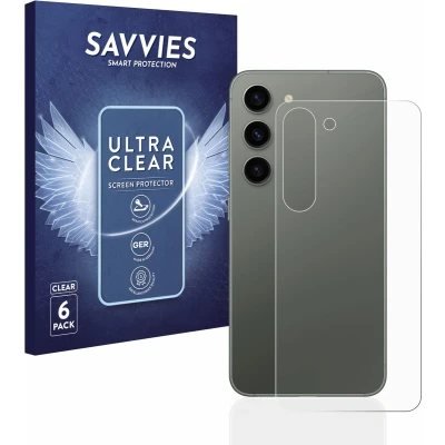 Afbeelding van Savvies Screenprotector voor Samsung Galaxy S23 (Achterkant) Folie Beschermfolie transparant (6 Stuks)