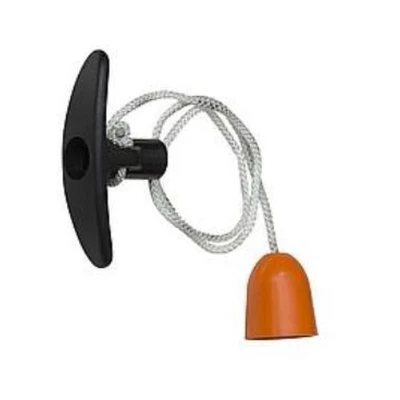 Afbeelding van Nemef Binnenkruk voor garagedeuren oranje knop aan 50cm koord afmeting kruk: 88 x 26 mm 9307222500