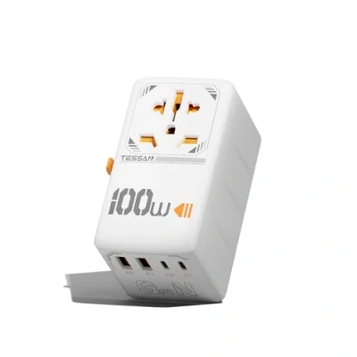 Afbeelding van TESSAN 100W GaN reisadapter wereldwijd met USB C, snelladende C adapter, reisstekkeradapter 2 A, voor EU VS VK Italië Japan Thailand Australië Canada