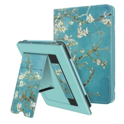 Afbeelding van Fintie Hoes voor Kindle Paperwhite (Fits All New 10th Generation 2018 / Generations) Premium PU leer Stand Protective Cover met Kaartsleuf en Handband, Blossom