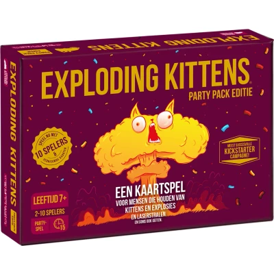 Afbeelding van Exploding Kittens Party Pack Nieuwe Editie Nederlandstalig Kaartspel Voor 2 tot 10 Spelers
