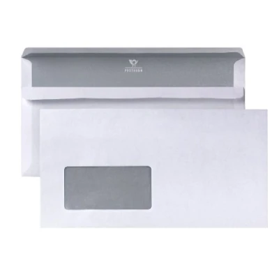 Afbeelding van POSTHORN envelop (125x235mm) zelfklevend met venster wit 80g 1000 stuks