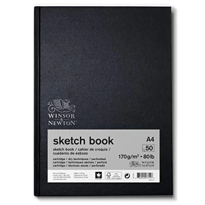 Afbeelding van Winsor &amp; Newton 6673007 Schetsboek met 50 vellen schetspapier, 170 g/m², hardcover gebonden ruglijm, microgeperforeerde A4