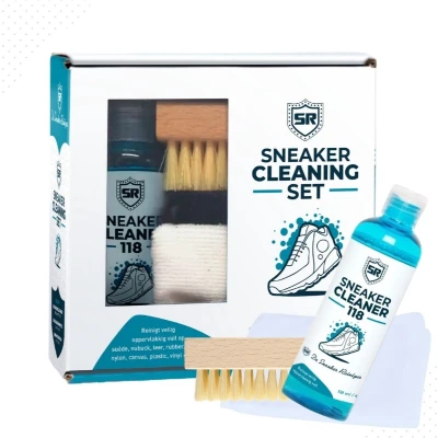 Afbeelding van De Sneaker Reiniger Cleaner kit Schoenverzorging Sneakercleaner schoonmaakmiddel schoenen Schoenborstel Microvezel doek Volledig biologisch afbreekbaar