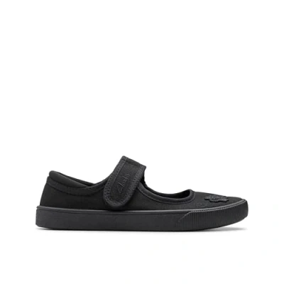 Afbeelding van Clarks Hopper GO Unisex Ballerina&#039;s met enkelbandjes voor kinderen, Maat: 29, Black Textiel