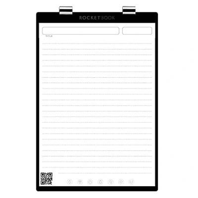 Afbeelding van Rocketbook Orbit Executive Page Pack Smart Herbruikbare Legal Pad Gevoerd, Wit