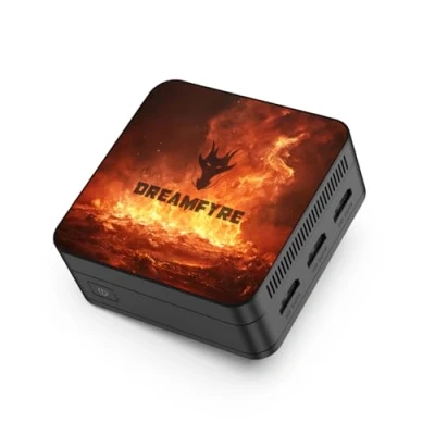Afbeelding van DREAMFYRE mini pc N100 12 GB DDR5/512 M.2 SSD, computer Alder Lake (tot 3,4 GHz), desktopcomputer, toren 4K Triple Display, WiFi 5, Bluetooth 5.0 voor thuis/kantoor/school