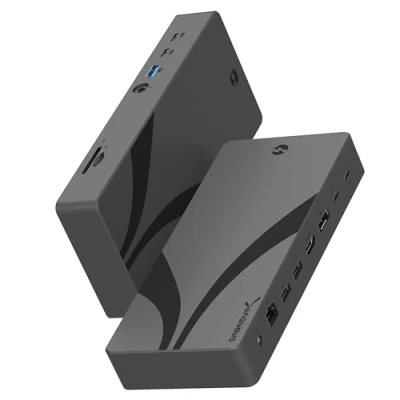 Afbeelding van SABRENT Thunderbolt 4 dockingstation, TB4 poorten, 8K/4K, USB4 &amp; TB3, compatibel met DP 1.4, HDMI 2.1, USB C/USB A Gigabit Ethernet, audio aansluiting, SD/TF Card Reader, Windows/MacOS/Linux
