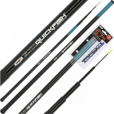 Afbeelding van NGT Quickfish Combo Elasticated Vaste Hengel 5.7m (Incl. Tuigje &amp; Onthaker) Vissets