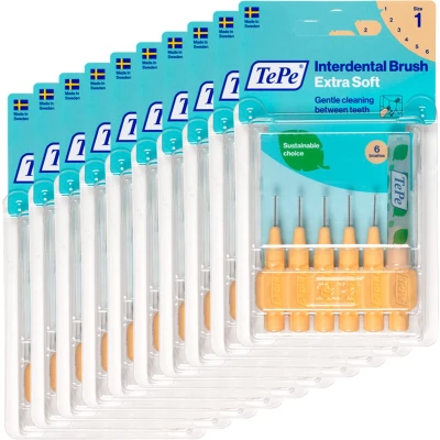 Afbeelding van 10x TePe Ragers Extra Zacht 0,45 mm Lichtoranje blister à 6 stuks