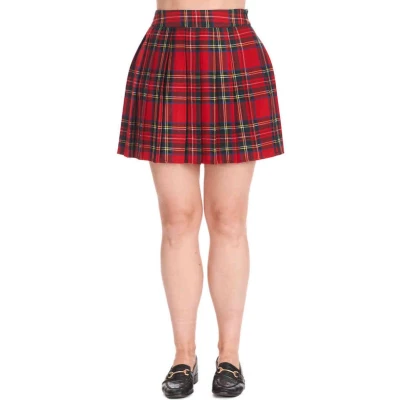 Afbeelding van Banned Prep Pleat Korte rok XL Rood