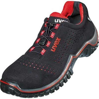 Afbeelding van Uvex Motion Style Halbschuhe S1 69988 Schwarz, Rot (69988) 43 (Weite 11)