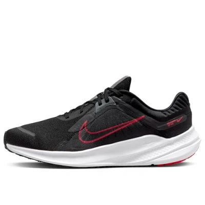 Afbeelding van Nike Performance Quest 5 Hardloopschoenen neutraal, Heren, Maat: 44, Black/white/smoke grey/dark smoke grey Textiel/ synthetisch