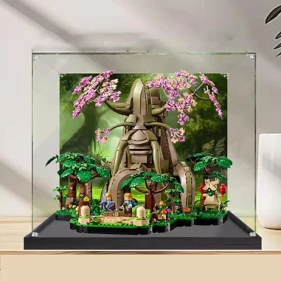 Afbeelding van Acryl vitrine voor Lego 77092 The Legend of Zelda Deku Tree, Stofdichte Doos, Opbergdoos, Transparante Display Box Compatibel met (Enige Case, Geen Model (Geschilderd 3 mm)