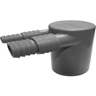 Afbeelding van AIRFIT Dubbele aansluithoek voor wasm. en condensaatdroog. 1x8 11,5mm 1x14,5 20mm DN40 50042WTW