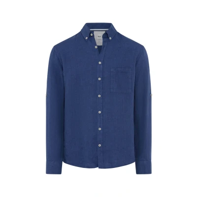 Afbeelding van BRAX Style DIRK Overhemd, Heren, Maat: Medium, Navy