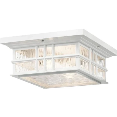Afbeelding van Kichler LED Wand Buitenlamp Beacon Square 2X E27 Max 60W IP44 Dimbaar White