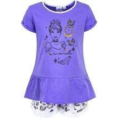 Afbeelding van Disney Princess Cinderella Shortama Paars Maat 104 4 jaar