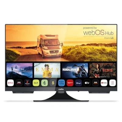 Afbeelding van Cello C2424WS Trav 24&quot; inch SMART 12V Camping Travel TV frameless Triple Tuner Bluetooth &quot;WebOS by LG&quot;. &quot;Pitch Perfect&quot; Speaker Disney+ Netflix Camper Truck Boot Made in Europe [2024]