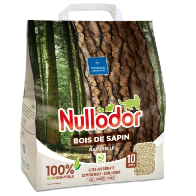 Afbeelding van 2x10l Bois De Sapin Nullodor Kattenbakvulling