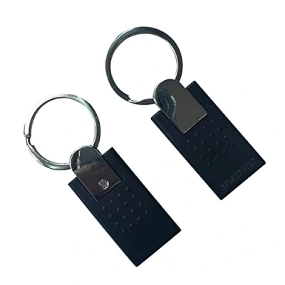 Afbeelding van sleutelhanger, 125 kHz RFID toegang zwart, metaal