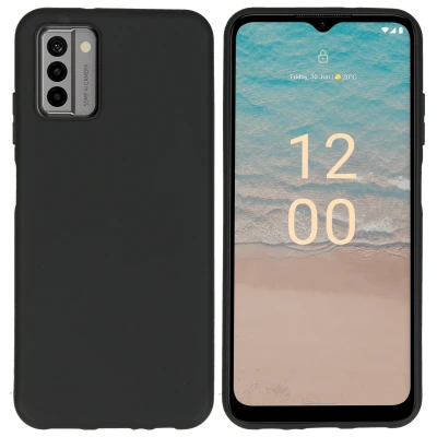 Afbeelding van Nokia G22 Hoesje Siliconen en TPU (zacht) iMoshion Softcase/Backcover Zwart Telefoonhoesje
