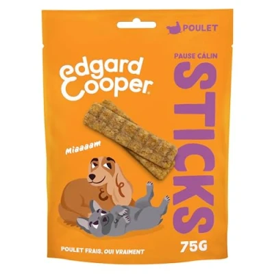 Afbeelding van 75g Edgard &amp; Cooper Dog Strips Kip hondensnacks