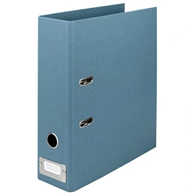 Afbeelding van Rössler Papier 1317452158 S.O.H.O. Map DIN A4 met hefboommechanisme, rugbreedte 80 mm, denim, 1 st.