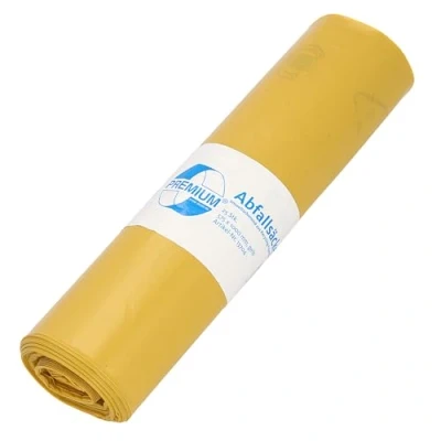 Afbeelding van Vuilniszakken gele zak DEISS PREMIUM 70, 90 of 120 liter, 70 Liter Typ 60, geel, 1