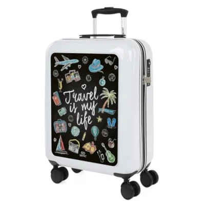 Afbeelding van SKPAT Middelgrote Koffer. Suitcase Medium Trolley Reiskoffer van SKPAT. Lichtgewicht Polycarbonaat Harde Schaal 4 Wielen Cijferslot, Blanco Reizen