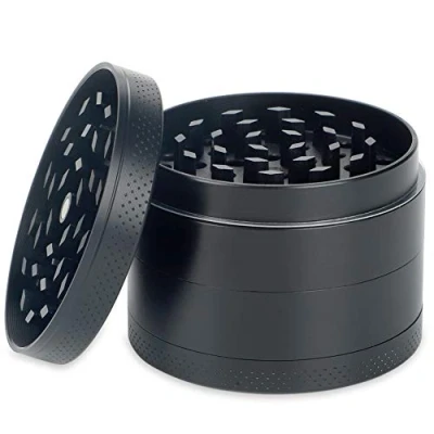 Afbeelding van H&amp;S Kruidenmolen Metalen 4 Stuk 2.2 &quot;Pocket Grinder Spice Mini Crusher Mill met Stuifmeel Catcher en Magnetisch Deksel